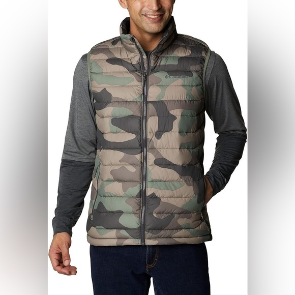 Columbia Mens Powder Lite Vest Camo NWT Size Small - Picture 1 of 9